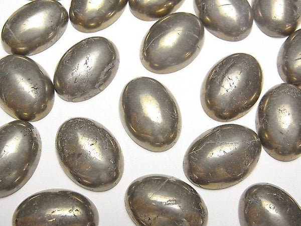 Cabochon, Pyrite Gemstone Beads