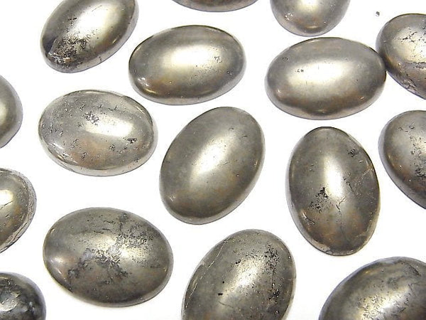 Cabochon, Pyrite Gemstone Beads