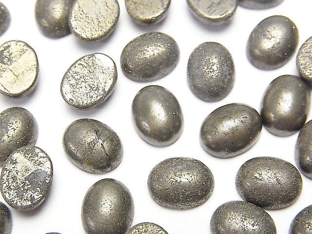 Cabochon, Pyrite Gemstone Beads