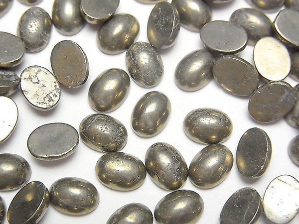 Cabochon, Pyrite Gemstone Beads