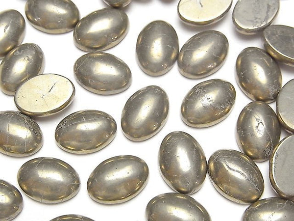 Cabochon, Pyrite Gemstone Beads