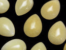 Yellow Calcite Pear shape Cabochon 18x13mm 3pcs