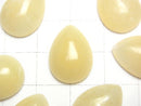 Yellow Calcite Pear shape Cabochon 18x13mm 3pcs