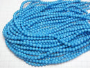 [Video] Magnesite Turquoise Round 6mm Blue Color 1strand beads (aprx.15inch / 38cm)