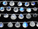 [Video]1strand $25.99! High Quality Rainbow Moonstone AA ++ 4Faceted Chestnut 1strand beads (aprx.6inch / 16cm)
