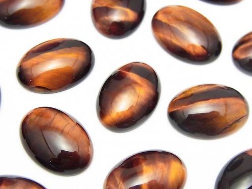 Red Tiger Eye AA ++ Oval Cabochon 18x13mm 2pcs $3.79!