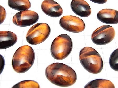 Red Tiger Eye AA ++ Oval Cabochon 18x13mm 2pcs $3.79!