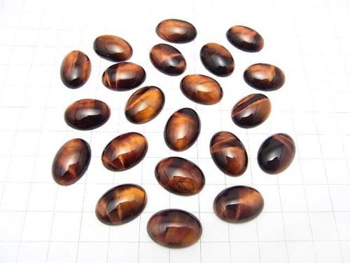 Red Tiger Eye AA ++ Oval Cabochon 18x13mm 2pcs $3.79!