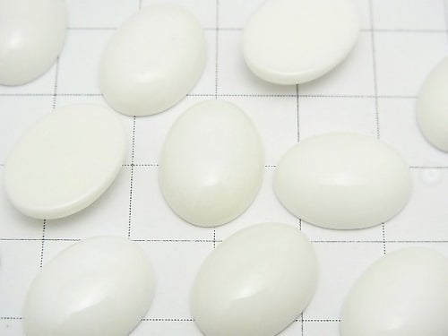 [Video] White Onyx AAA Oval Cabochon 16x12mm 2pcs