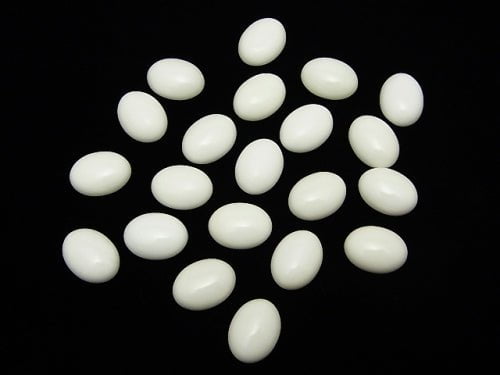 [Video] White Onyx AAA Oval Cabochon 16x12mm 2pcs