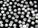 [Video] High Quality White Shell (Silver-lip Oyster) AAA Round Cabochon 6x6mm 5pcs