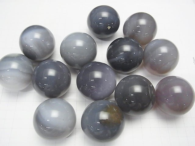 Gray Onyx AAA Sphere Round 40mm 1pc