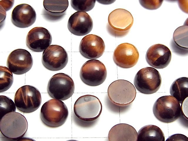 Red Tiger's Eye AA ++ Round Cabochon 6x6mm 4pcs $2.59!
