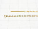 14KGF American Threader Earrings Cable U-shaped Post Azuki 1pair