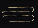 14KGF American Threader Earrings Cable U-shaped Post Azuki 1pair
