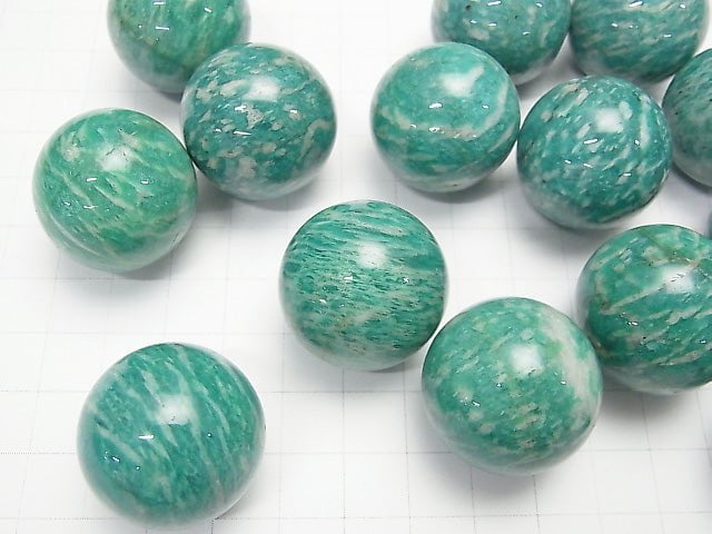 [Video] Mozambique Amazonite AA+ Sphere Round 25mm 1pc