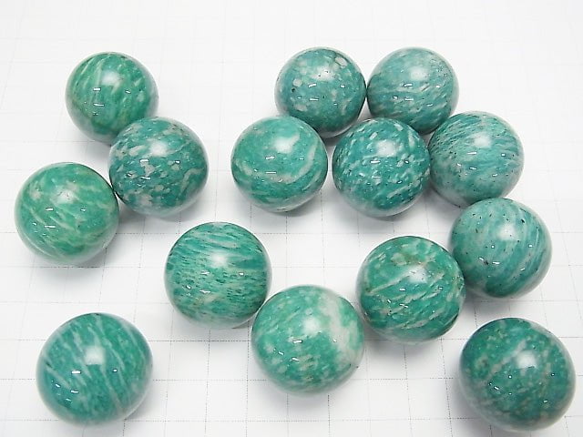 [Video] Mozambique Amazonite AA+ Sphere Round 25mm 1pc
