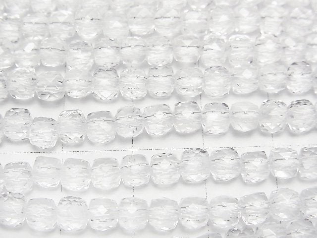 [Video]High Quality! Crystal AAA- Cube Shape 4x4x4mm half or 1strand beads (aprx.15inch/37cm)