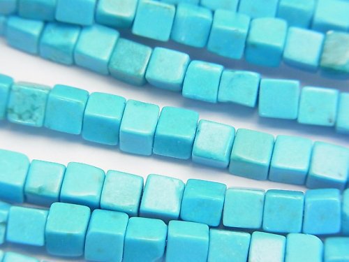 Cube, Magnesite Turquoise Gemstone Beads