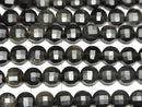 [Video] High Quality! Golden Obsidian Faceted Coin 6.5x6.5x4mm 1strand beads (approx. 15 inches/38 cm)