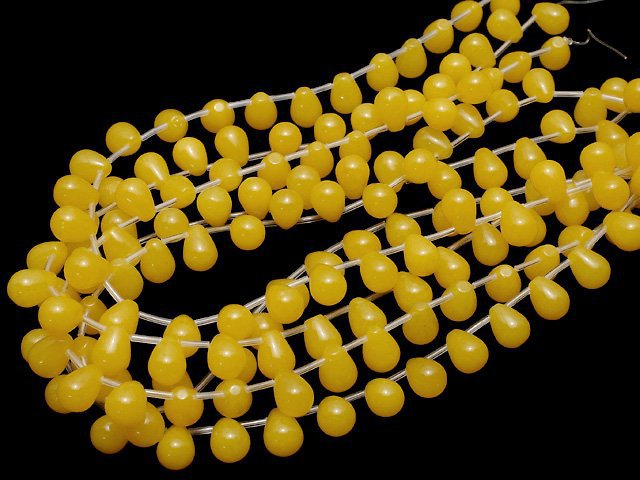 Honey color Jade Drop 12x9x9mm half or 1strand beads (aprx.15inch/38cm)