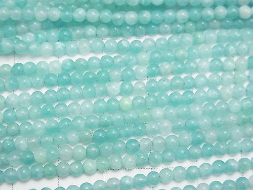 1strand $5.79! Brazil Amazonite AAA-Round 3mm 1strand beads (aprx.15inch / 38cm)