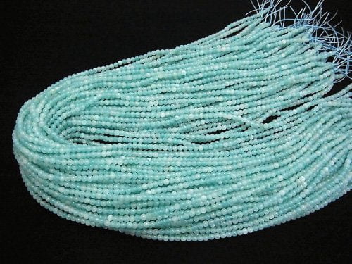 1strand $5.79! Brazil Amazonite AAA-Round 3mm 1strand beads (aprx.15inch / 38cm)