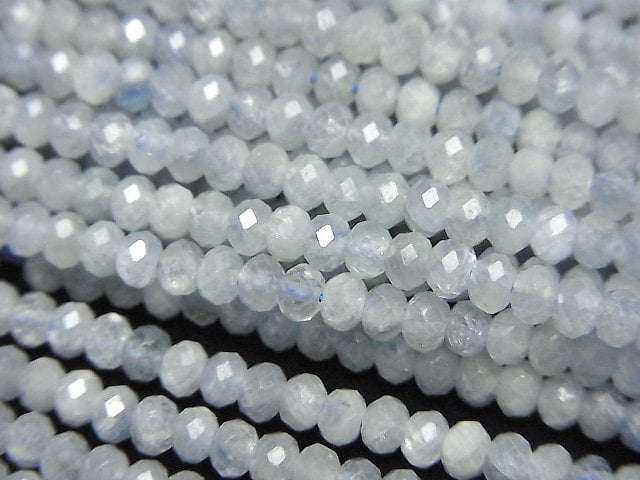 Aquamarine, Roundel Gemstone Beads