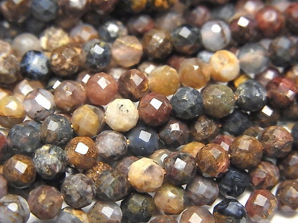 Faceted Round, Pietersite Gemstone Beads