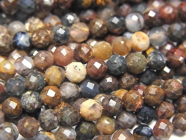 High Quality!  1strand $7.79! Pietersite AAA- Faceted Round 4mm  1strand beads (aprx.15inch/38cm)