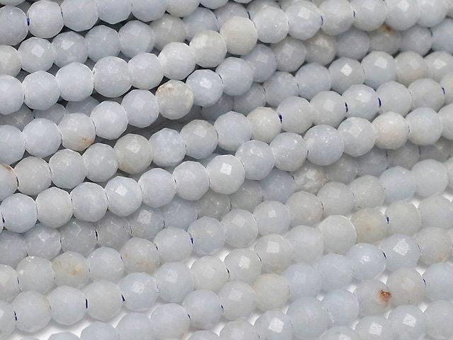 Angelite, Faceted Round Gemstone Beads