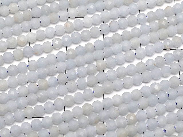 [Video] High Quality!  1strand $4.79! Angelite AA Faceted Round 3mm  1strand beads (aprx.15inch/37cm)