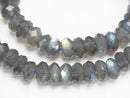 High Quality! Labradorite AAA Faceted Button Rondelle 8x8x4mm 1strand (Bracelet)
