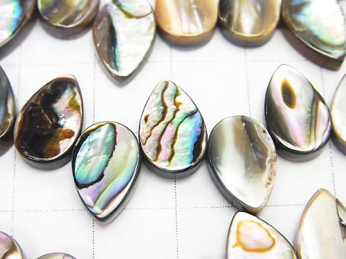 Abalone Shell  Pear shape 12x8mm half or 1strand beads (aprx.15inch/38cm)