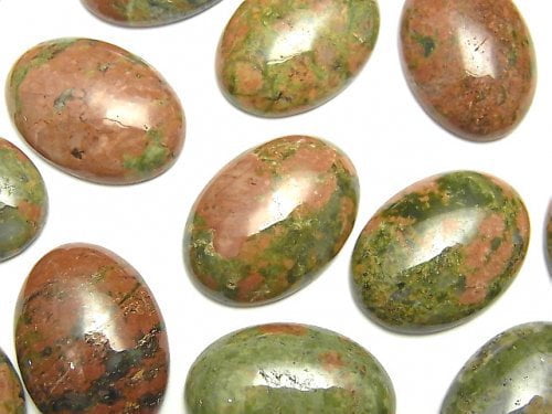 [Video] Unakite Oval Cabochon 25x18mm 2pcs $3.79!