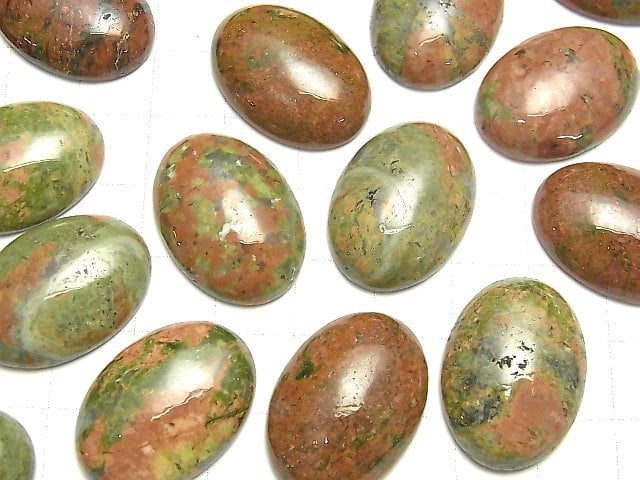 [Video] Unakite Oval Cabochon 25x18mm 2pcs $3.79!