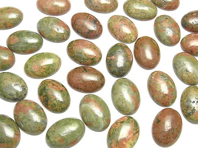 [Video] Unakite Oval Cabochon 25x18mm 2pcs $3.79!