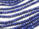 1strand $14.99! High Quality!  Lapislazuli AAA--AA++ Faceted Button Rondelle 5x5x3mm 1strand beads (aprx.15inch/36cm)