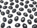 Onyx  Oval  Faceted Cabochon 8x6mm 5pcs