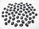 Onyx  Oval  Faceted Cabochon 8x6mm 5pcs