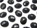 Onyx  Oval  Faceted Cabochon 10x8mm 5pcs