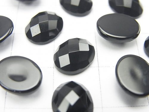 Onyx  Oval Faceted Cabochon 10x8mm 5pcs $3.79!