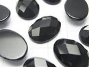 Onyx  Oval Faceted Cabochon 18x13mm 3pcs $4.79!