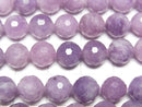 [Video]Lepidolite AA+ 128Faceted Round 8mm half or 1strand beads (aprx.14inch/35cm)