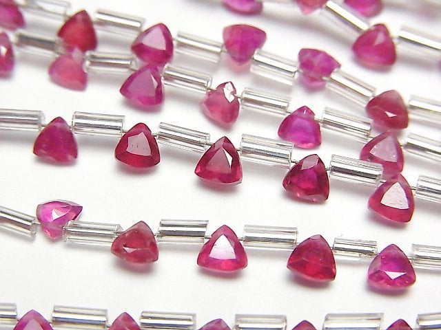 Ruby, Triangle Gemstone Beads