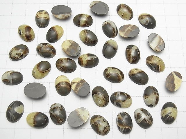 [Video] Septarian Oval Cabochon 14x10mm 3pcs