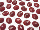 Red Agate Oval Faceted Cabochon 12x10mm 5pcs $4.79!