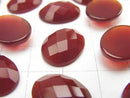 Red Agate Oval Faceted Cabochon 16x12mm 4pcs $5.79!