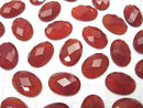 Red Agate Oval Faceted Cabochon 18x13mm 3pcs $4.79!
