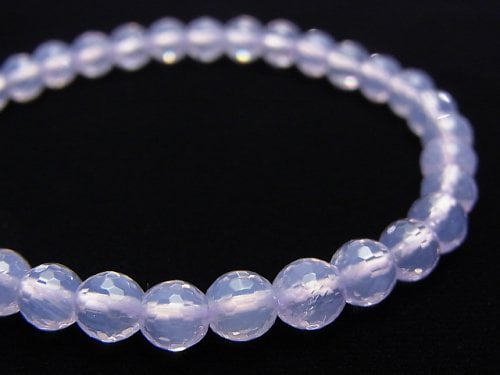 [Video] [One of a kind] High Quality Scorolite AAA 128Faceted Round 6mm Bracelet   NO.26